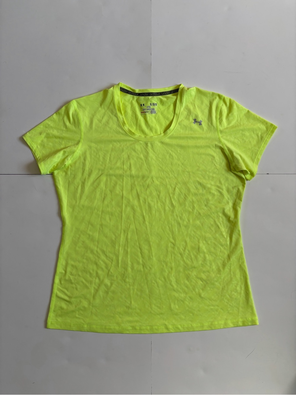 Under Armour Women's Neon Yellow Short Sleeve Active Tee